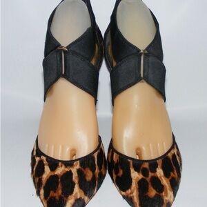 Jessica Simpson Venita Women Size 8 1/2M Leopard Cow Hair Heel Pumps